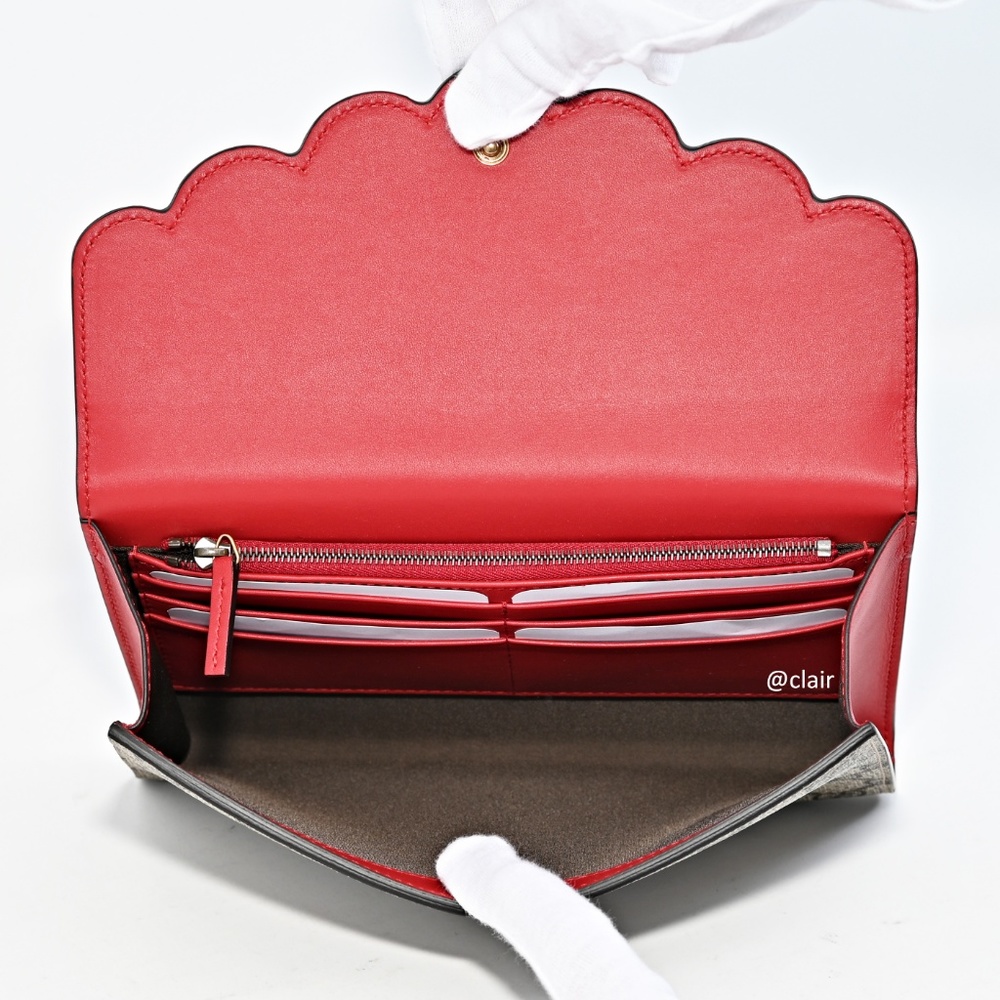 Gucci GG Supreme Canvas Peony Moon Pouch/Clutch - Picture 6 of 8